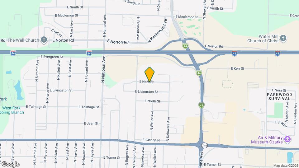 1446 E Nora St Map and Location Details