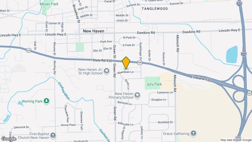 1419 Aberdeen Ln Map and Location Details