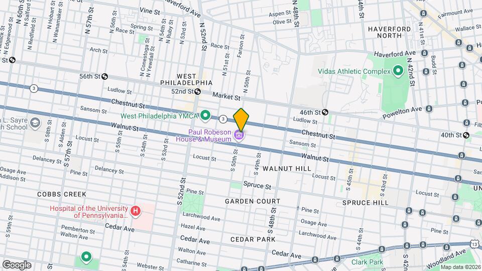 129 S 50th St Map and Location Details