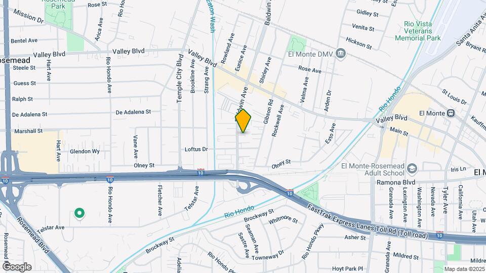 3640 Baldwin Ave Map and Location Details