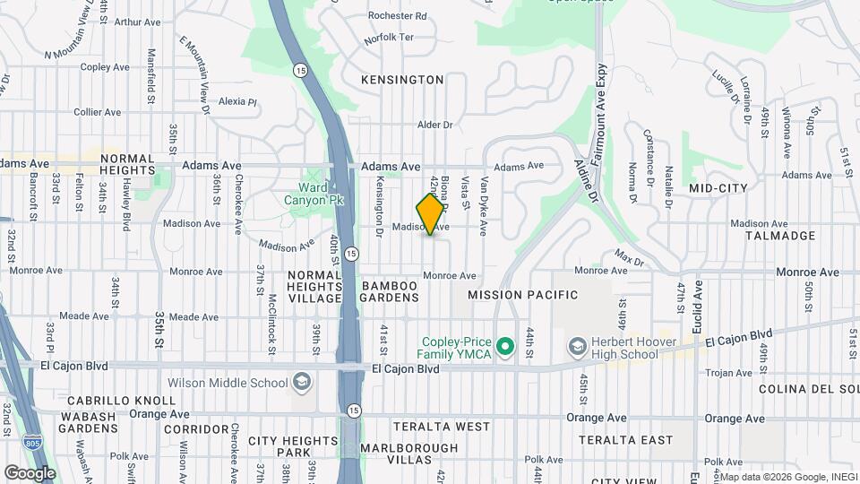 4557 Edgeware Rd Map and Location Details