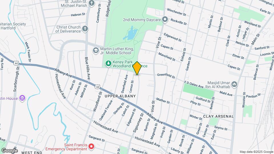 195 Edgewood St Map and Location Details