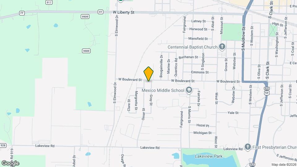 1712 W Boulevard St Map and Location Details