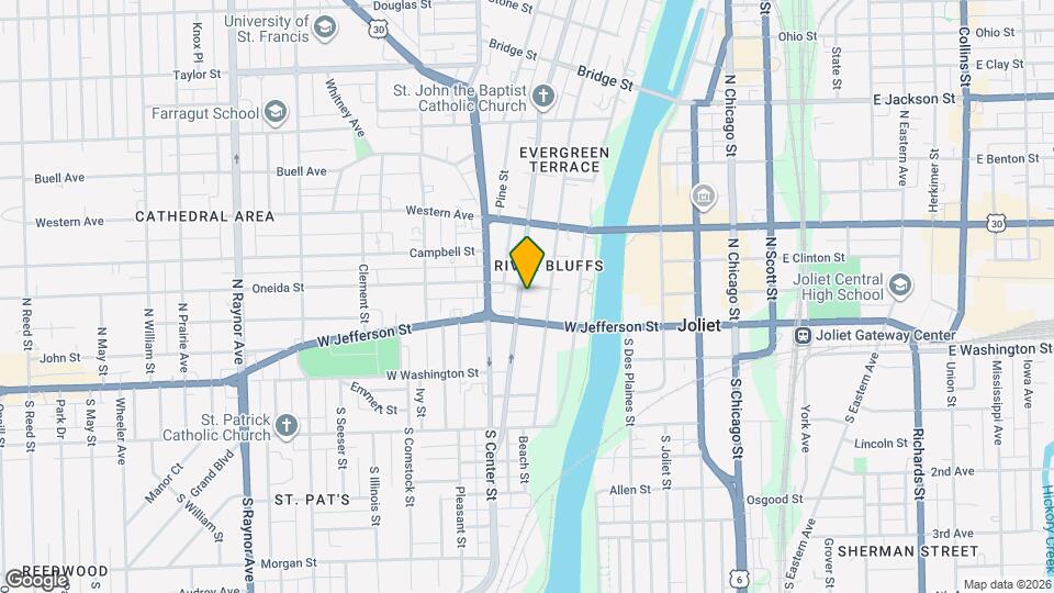 116 N Hickory St Map and Location Details