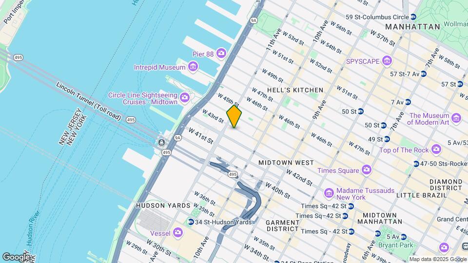 552 W 43rd St Map and Location Details