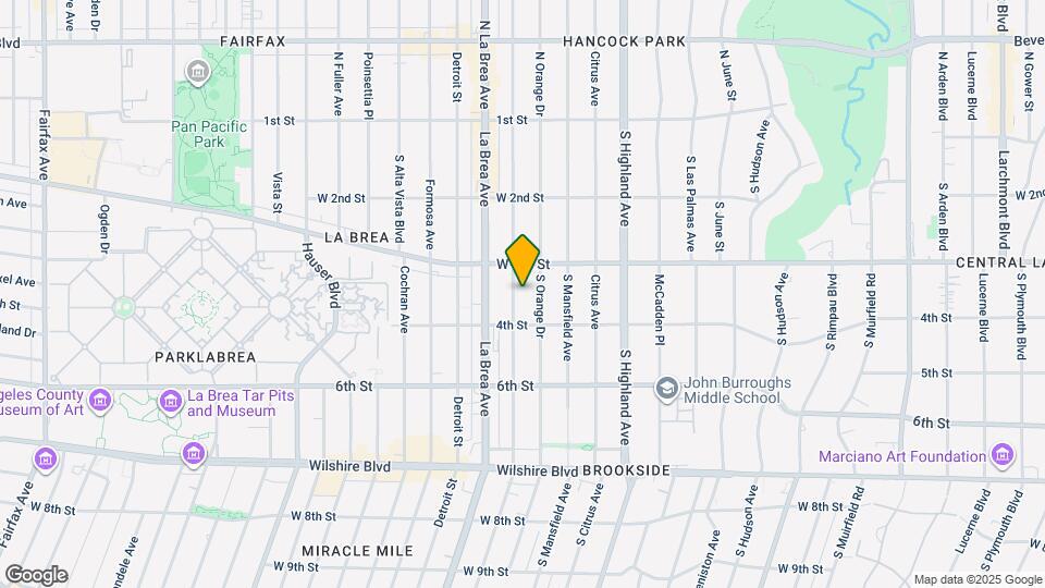 334 S Sycamore Ave Map and Location Details