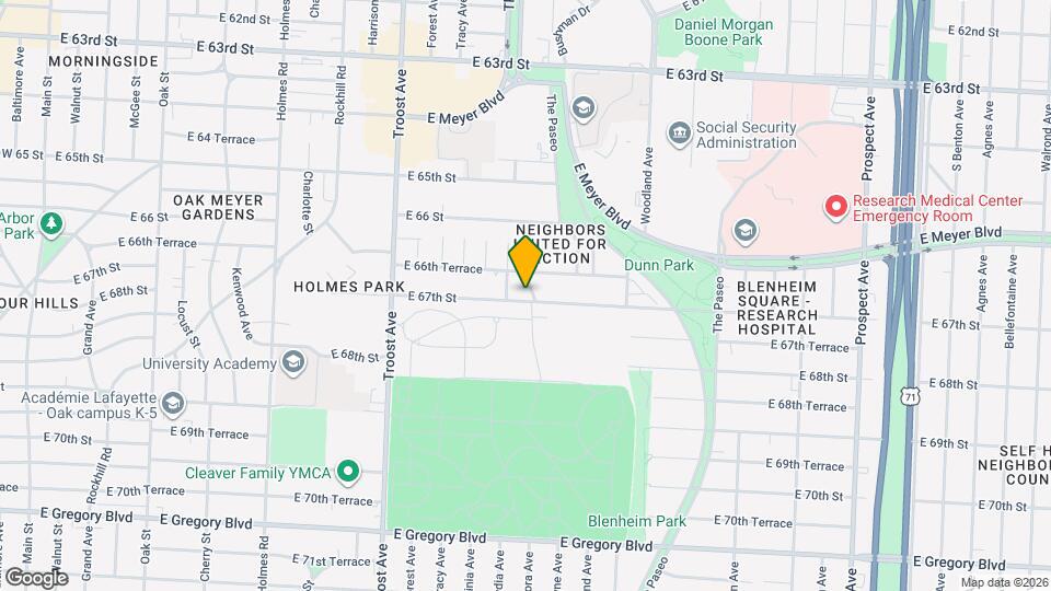 6658 Flora Ave Map and Location Details