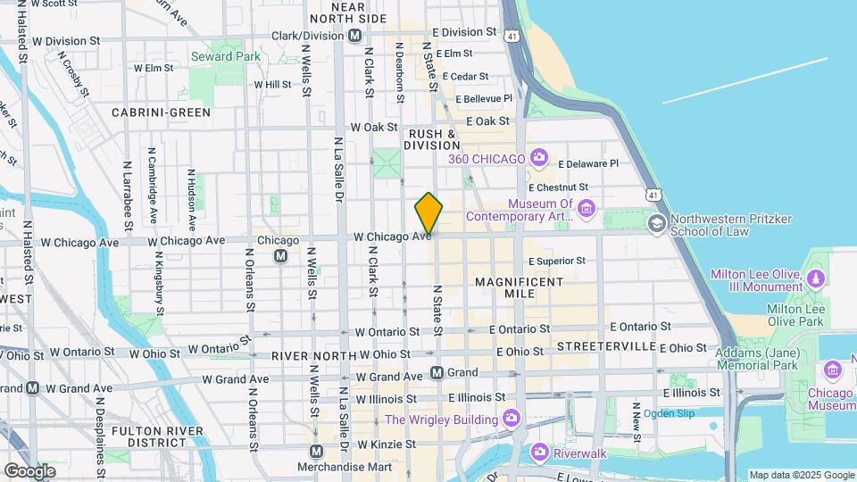 7 W Chicago Ave Mapa y Detalles de la Ubicación