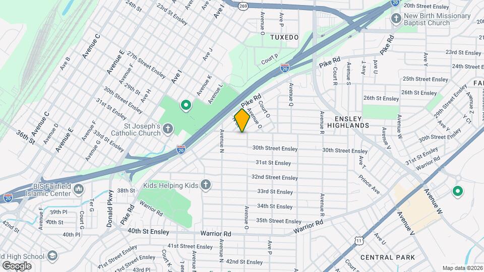 1437 29th Street Ensley Mapa y Detalles de la Ubicación