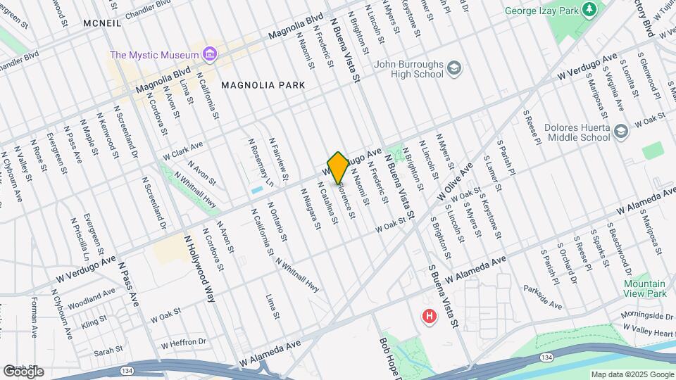 345 N Florence St Map and Location Details