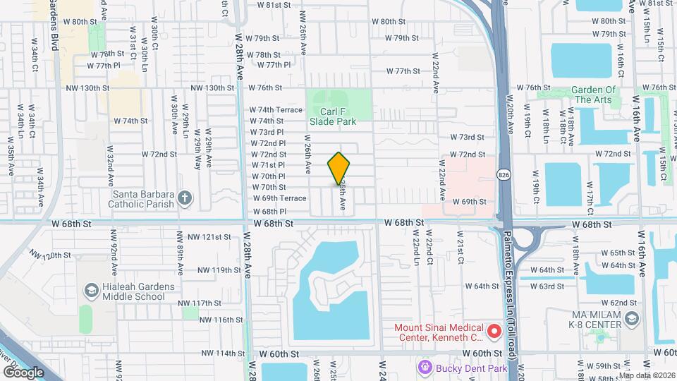 6978 W 25th Ave Map and Location Details