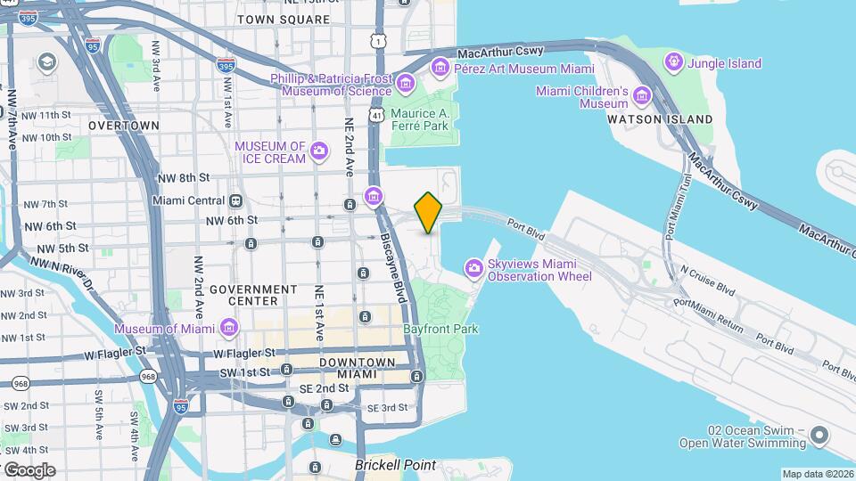 401 Biscayne Blvd Map and Location Details