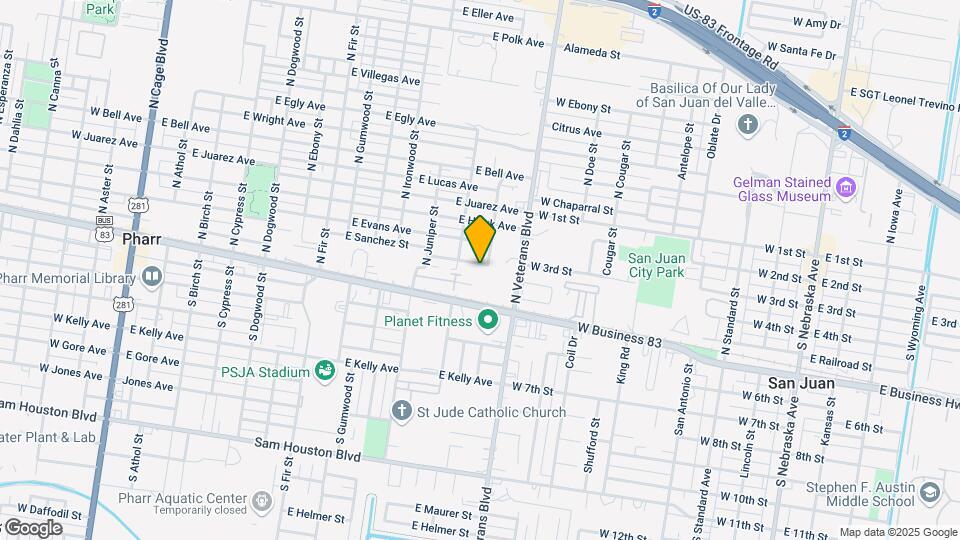 1216 E Sanchez St Mapa y Detalles de la Ubicación