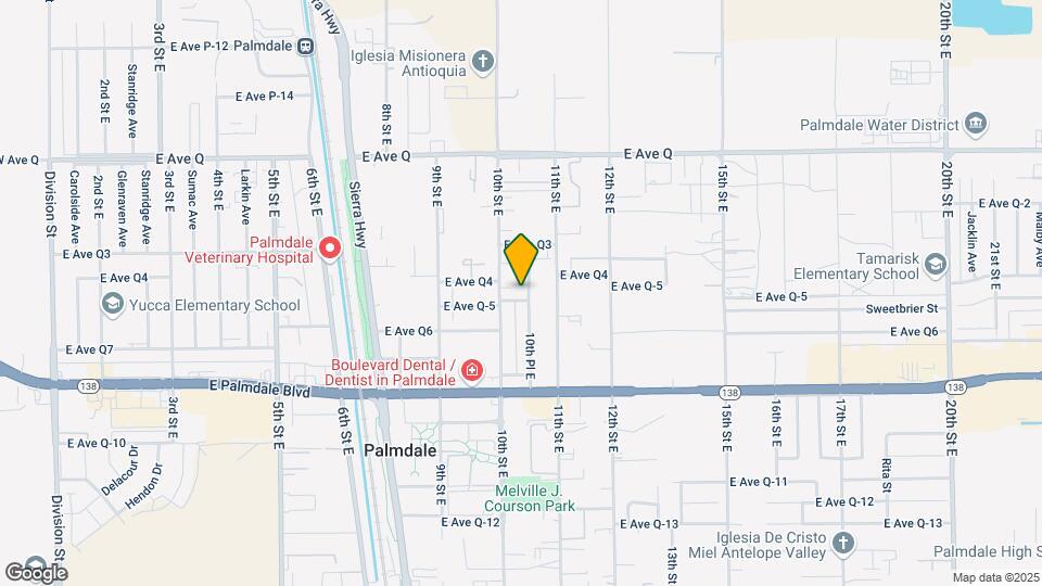 1025 E Avenue Q-5 Mapa y Detalles de la Ubicación