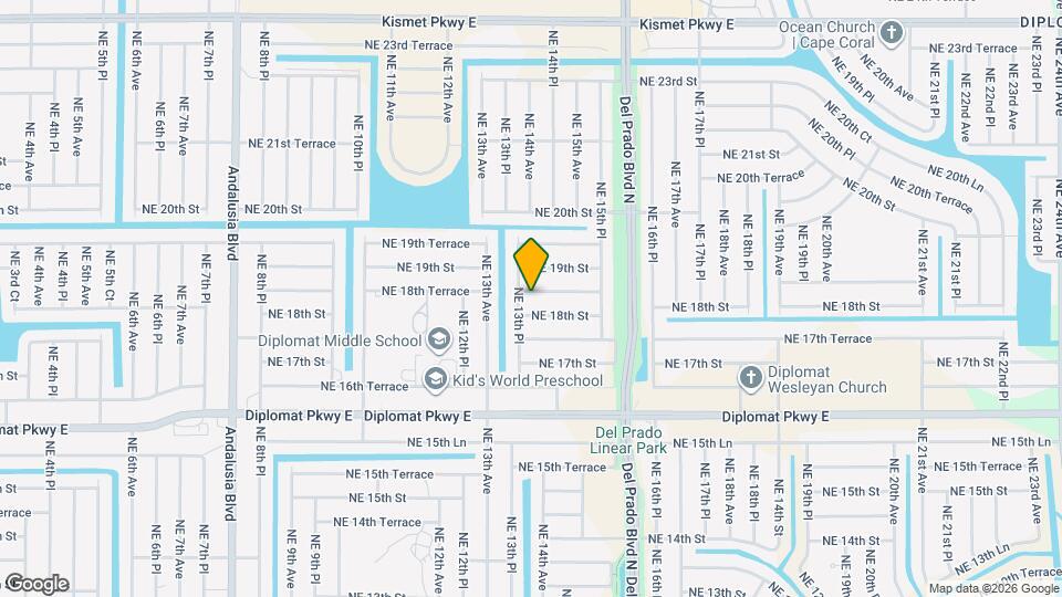 1324 NE 18th Terrace Map and Location Details