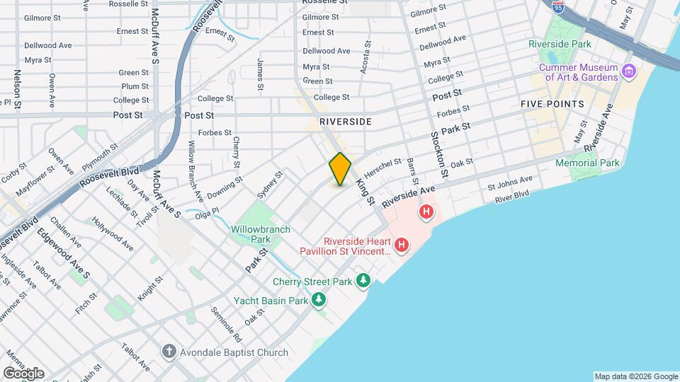 2733 Herschel St, Unit First floor Map and Location Details