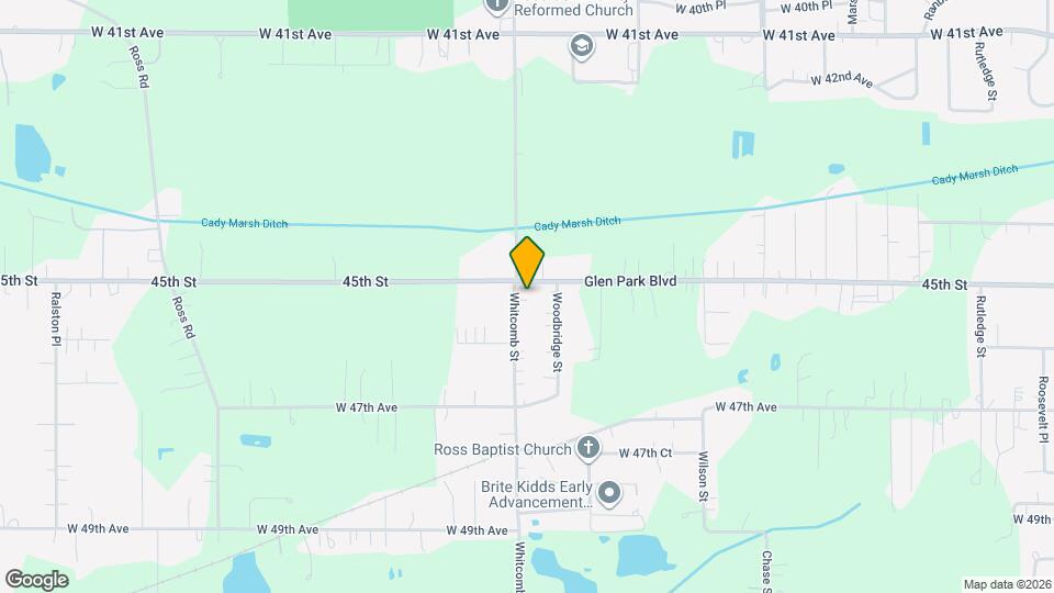 4527 Whitcomb St Map and Location Details