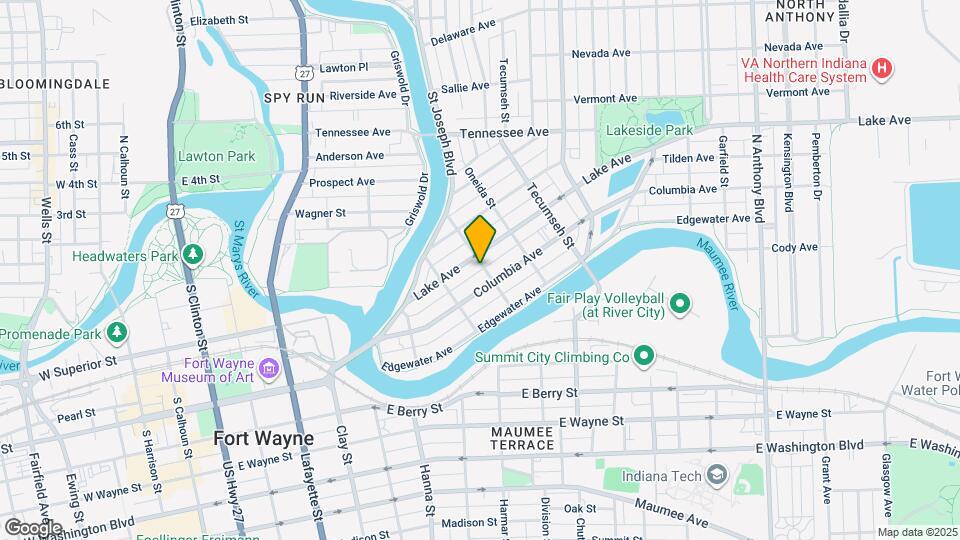 1021 Dearborn St Map and Location Details