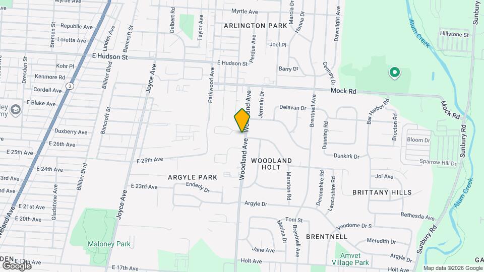 1953 Woodland Ave Map and Location Details