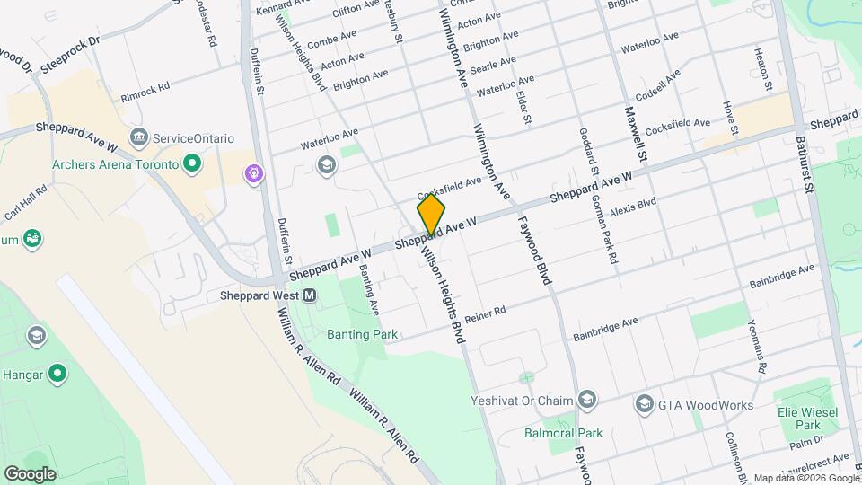 555 Wilson Heights Blvd Map and Location Details