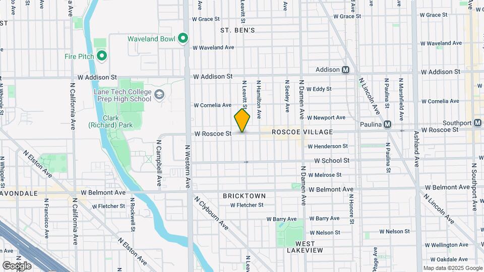 2205 W Roscoe St Map and Location Details