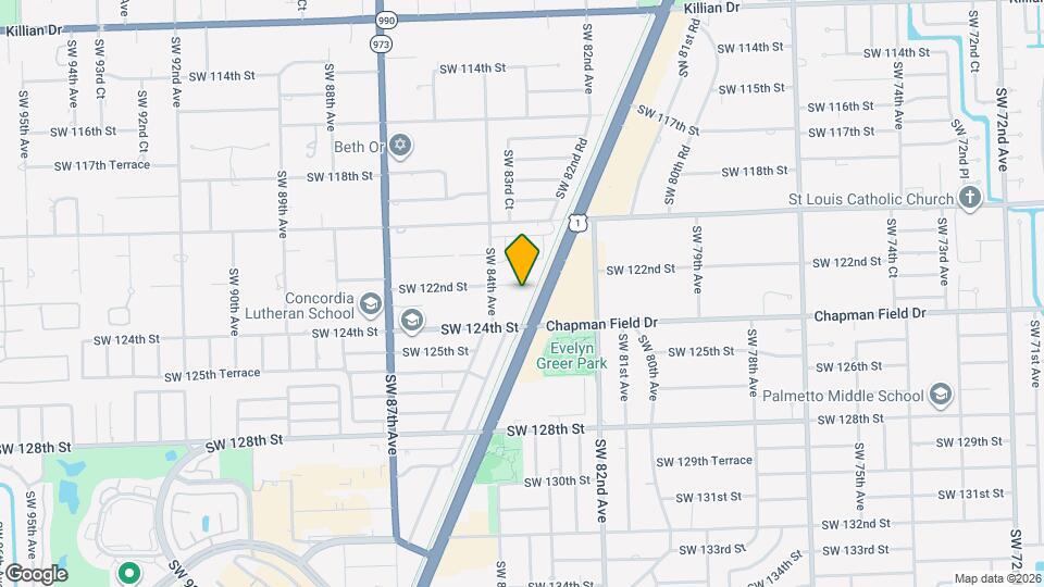 8360 SW 122nd St, Unit 1 Map and Location Details