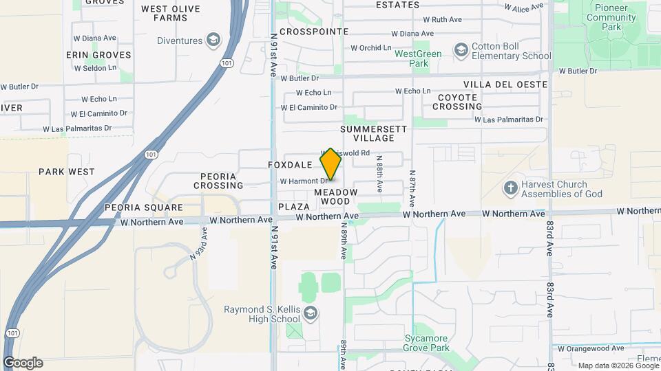 8923 W Harmont Dr Mapa y Detalles de la Ubicación