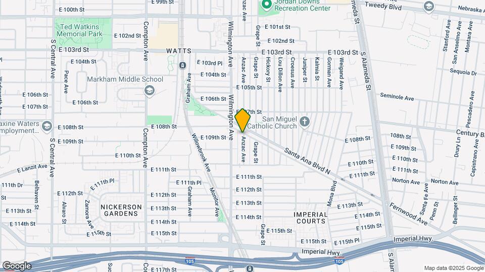 10825 Anzac Ave Map and Location Details