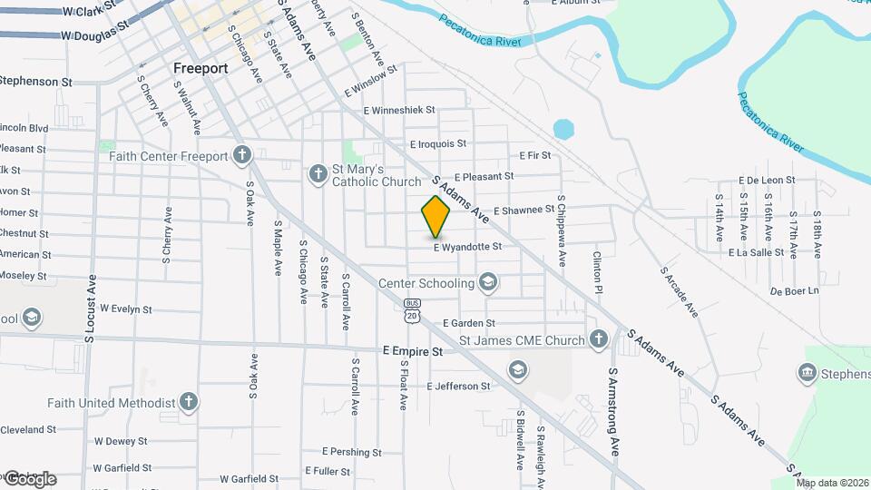 534 E Wyandotte St Map and Location Details