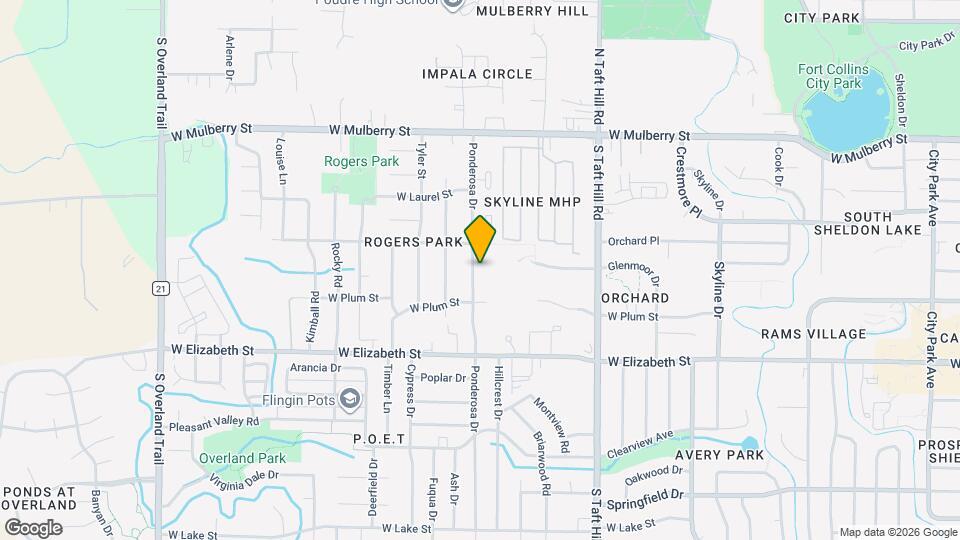 Adorable 3 bed 1 bath home in Fort Collins! Map and Location Details