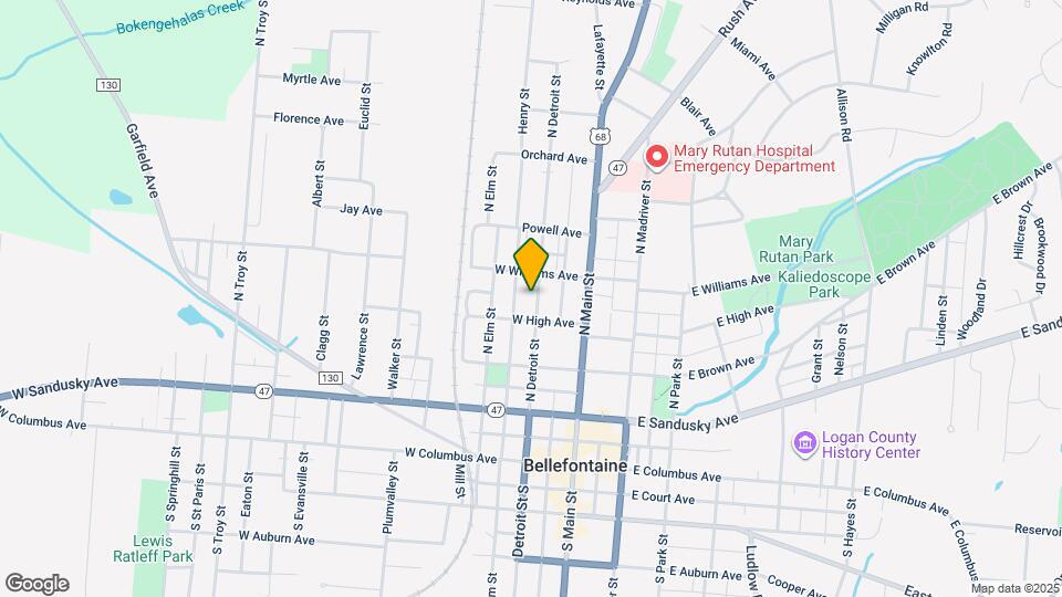 413 N Detroit St Map and Location Details