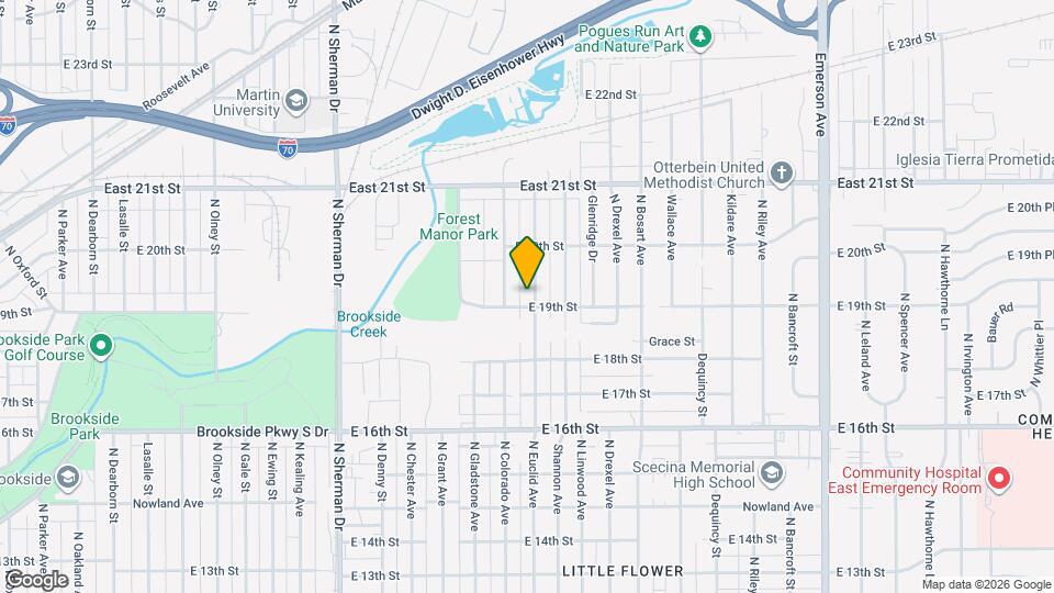 1910 N Euclid Ave Map and Location Details