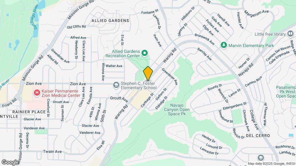 5215 Waring Rd Map and Location Details