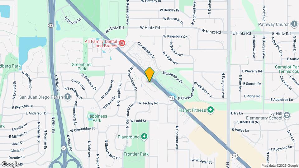 601 W Rand Rd Map and Location Details