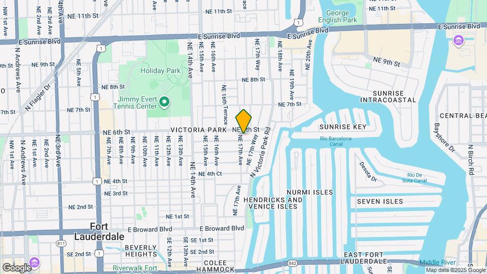 1703 NE 5th Ct Map and Location Details