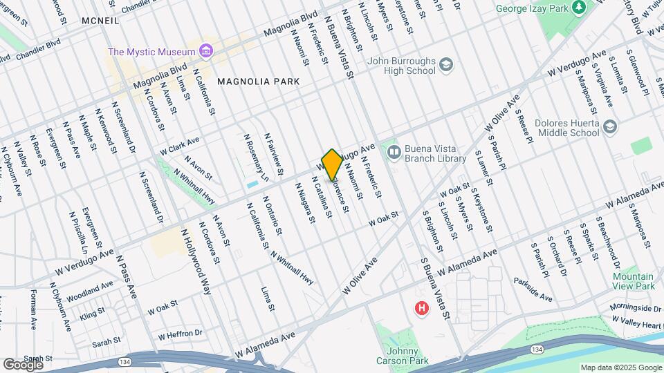 341 N Florence St Map and Location Details