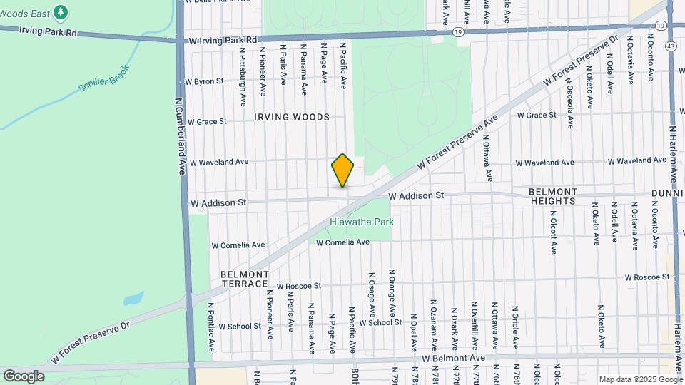 8006 W Addison St Map and Location Details