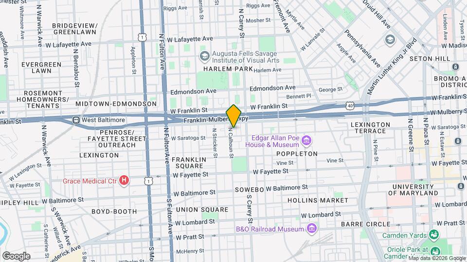 315 N Calhoun St, Unit 1 Map and Location Details