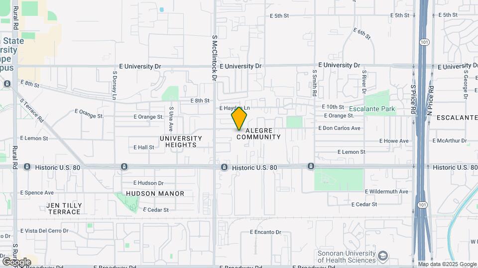 1835 E Don Carlos Map and Location Details