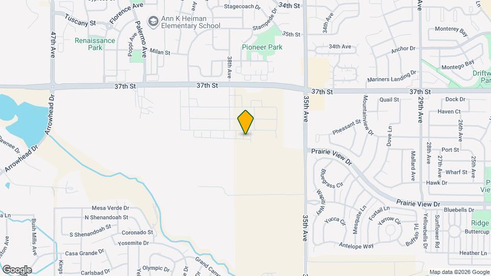 3916 Crater St Map and Location Details