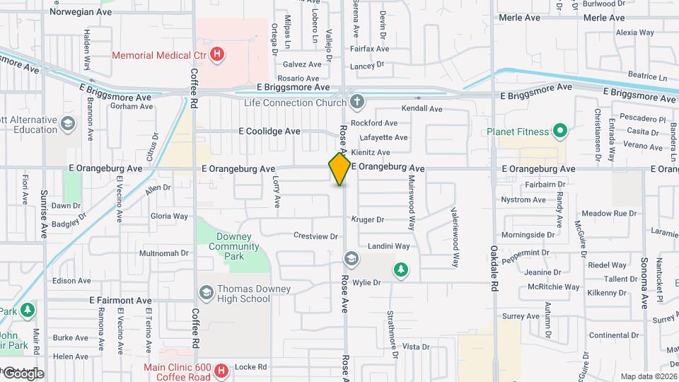 1325 Rose Ave, Unit Rose Map and Location Details