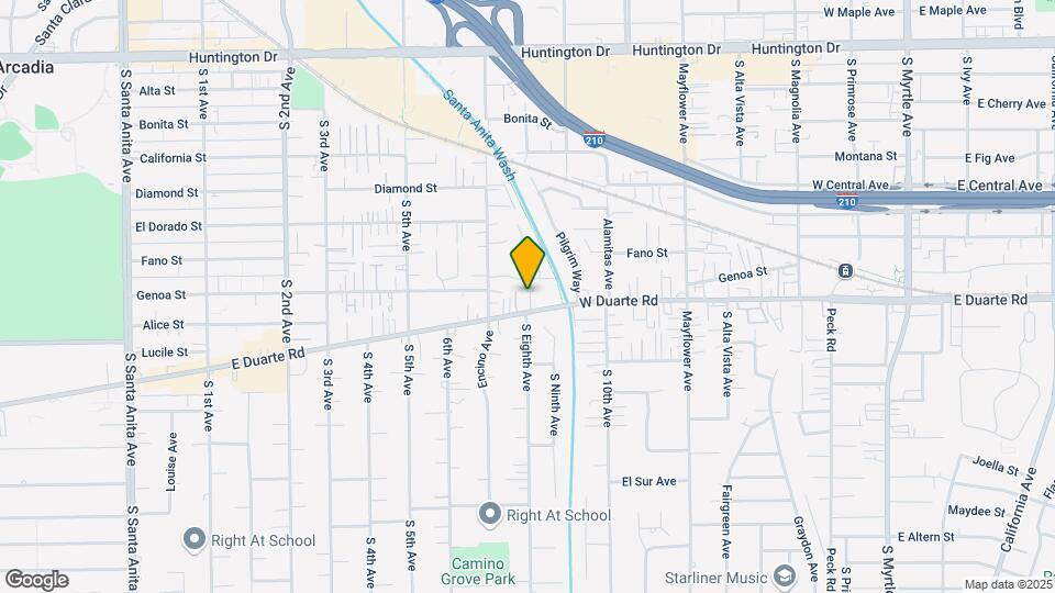 733 E Duarte Rd Map and Location Details