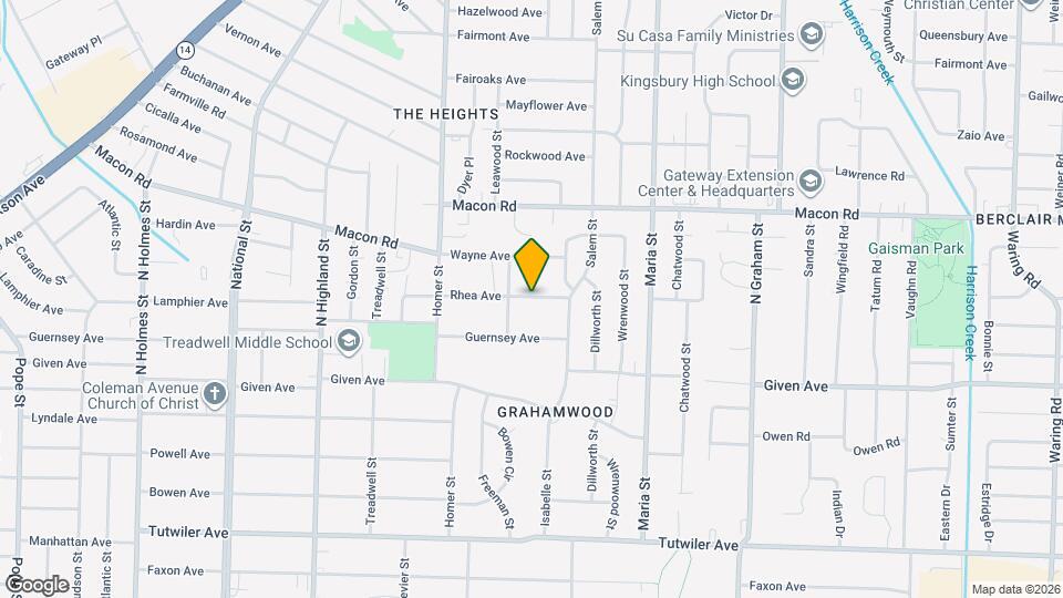 3739 Rhea Ave Map and Location Details