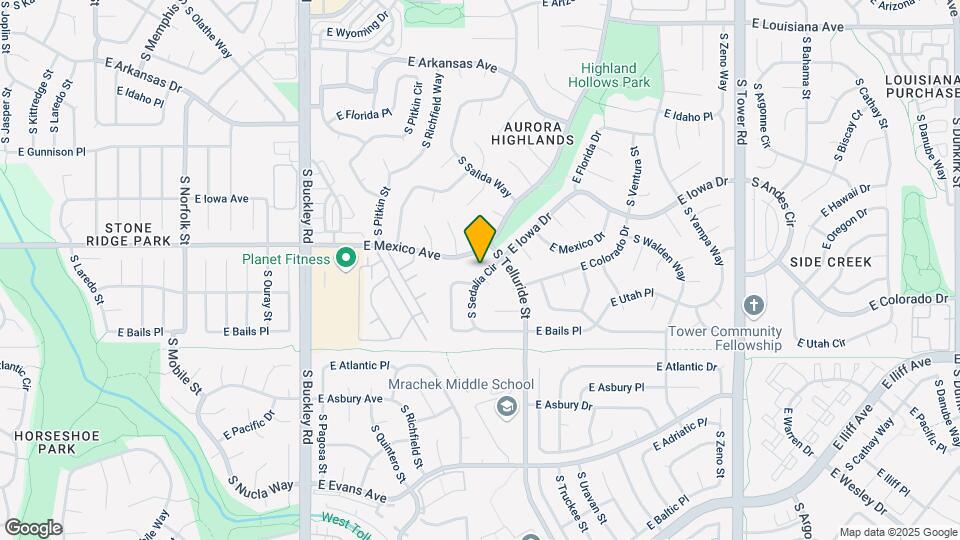 1731 S Sedalia Cir Map and Location Details