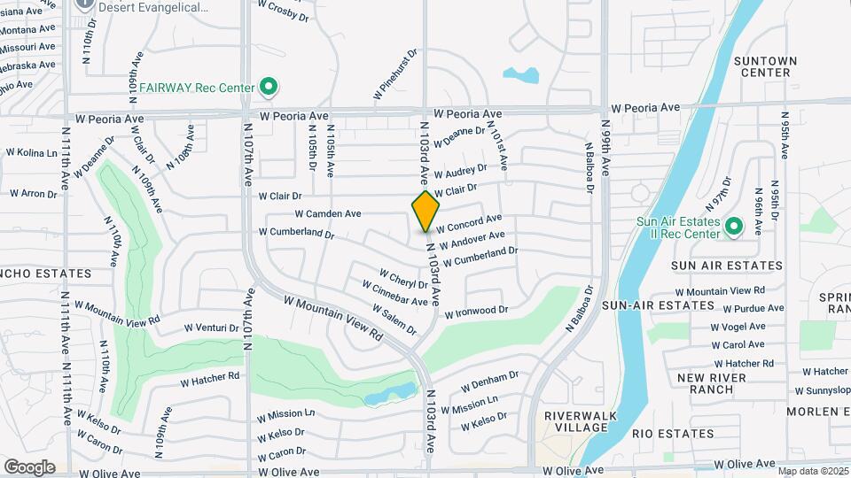 10012 N 103rd Ave Mapa y Detalles de la Ubicación