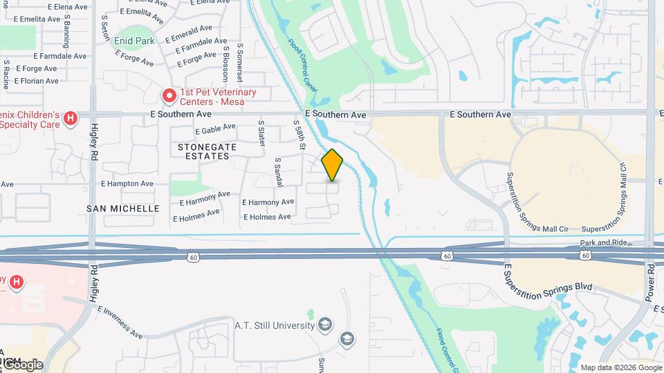 5853 E Hoover Ave Mapa y Detalles de la Ubicación