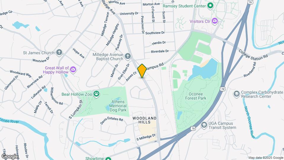 1728 S Milledge Ave - Gas Utility, Unit A Map and Location Details
