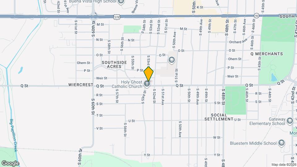 5218 Q St Map and Location Details