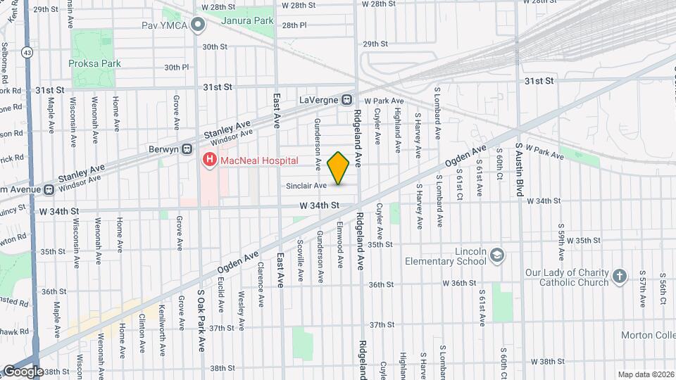 6424 Sinclair Ave Mapa y Detalles de la Ubicación