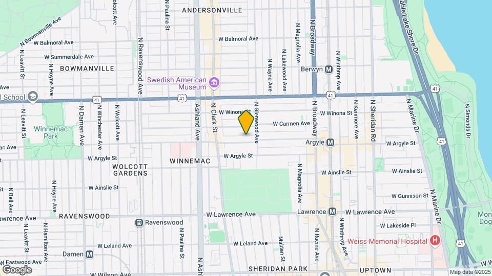 1424 W Winnemac Ave Map and Location Details